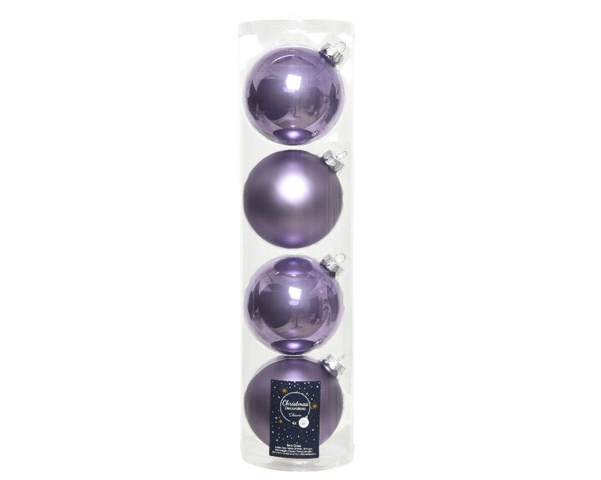 4" Shiny & Matte Ball Assorted Ornament