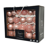 2-2.7" Assorted Glass Ornament Set Of 42