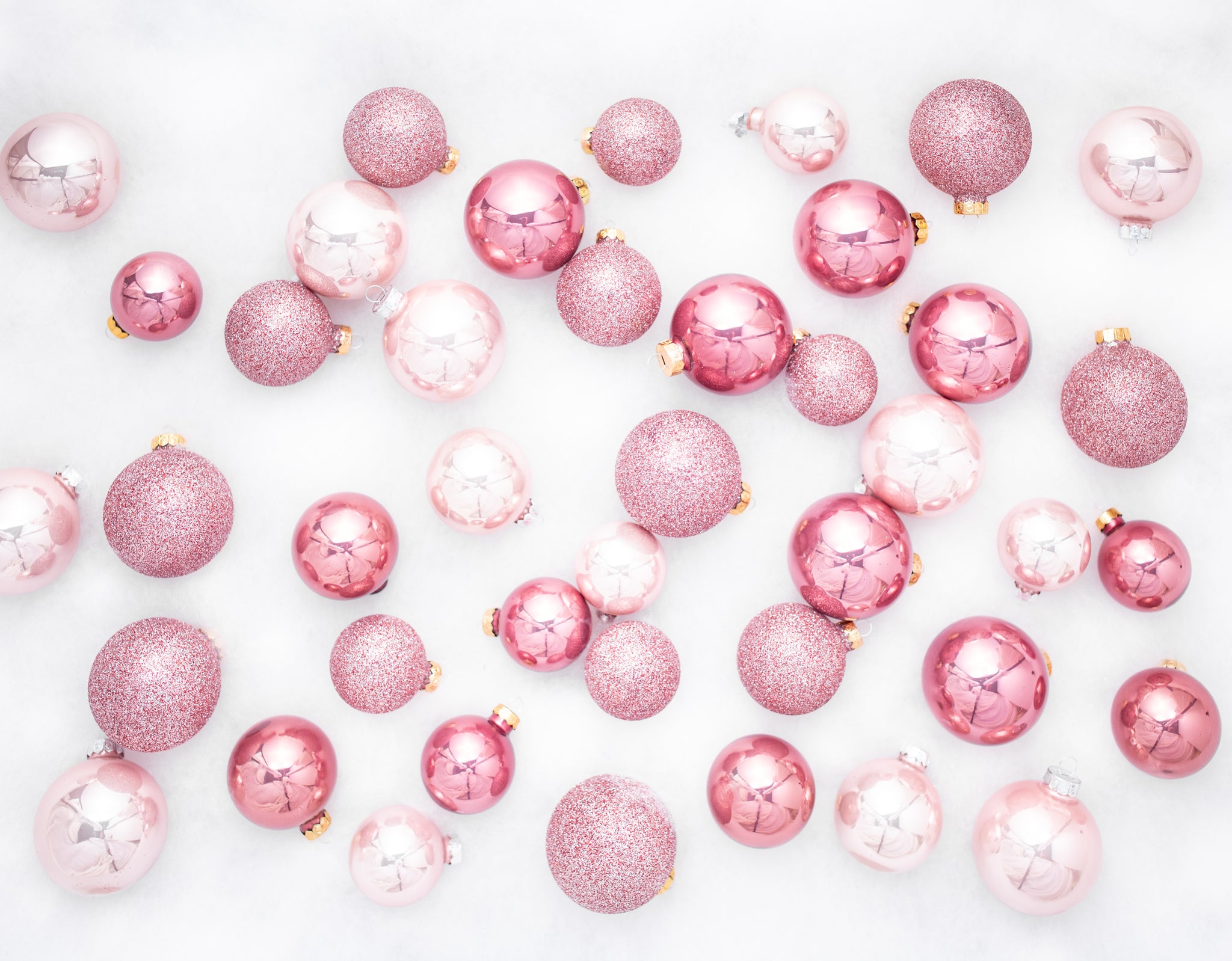 2-2.7" Assorted Glass Ornament Set Of 42