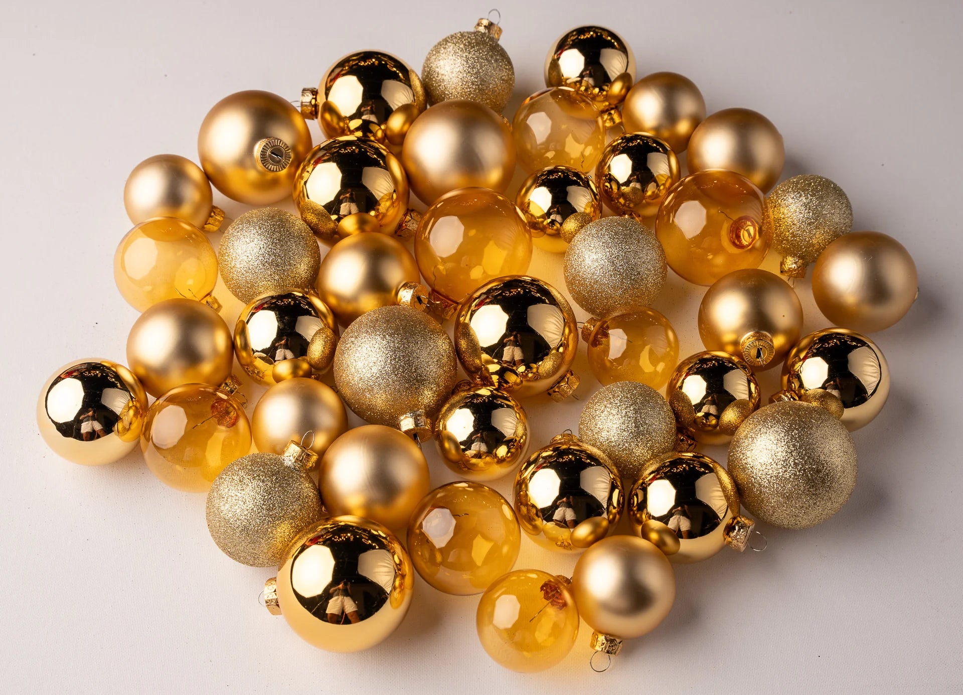 2-2.7" Assorted Glass Ornament Set Of 42