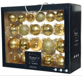 2-2.7" Assorted Glass Ornament Set Of 42