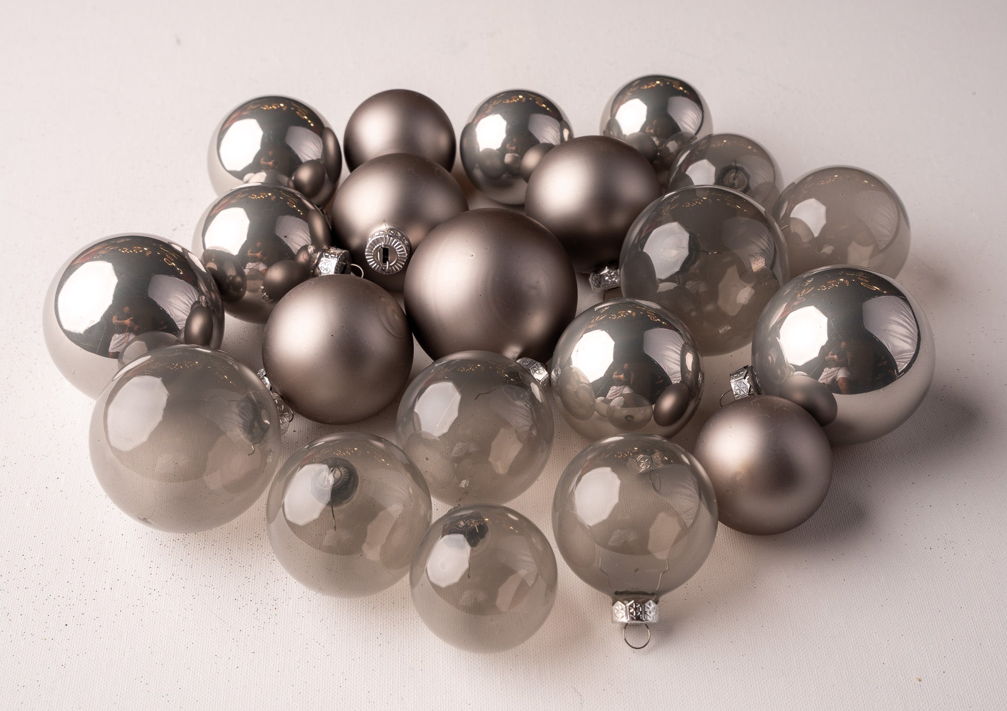 3" Assorted Glass Ornament Set Of 21