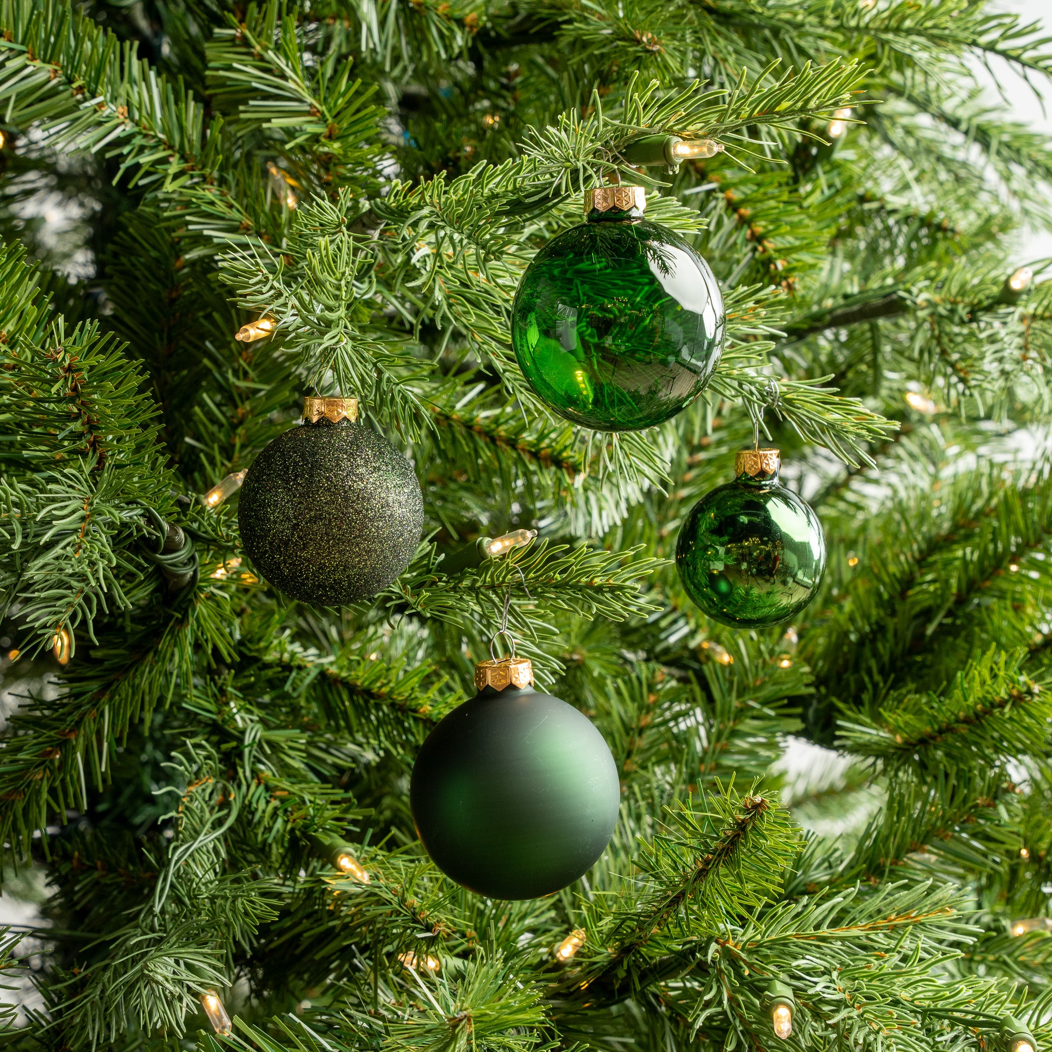 2-2.7" Assorted Glass Ornament Set Of 42