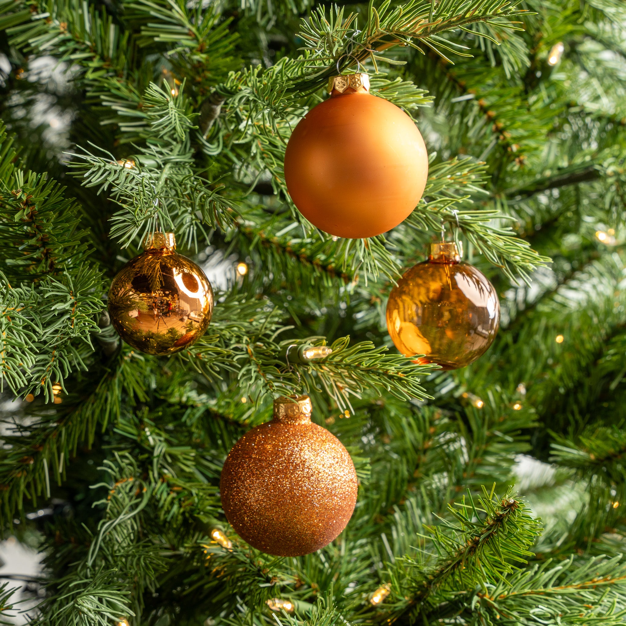 2-2.7" Assorted Glass Ornament Set Of 42