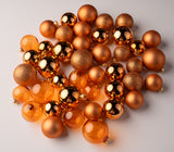 2-2.7" Assorted Glass Ornament Set Of 42