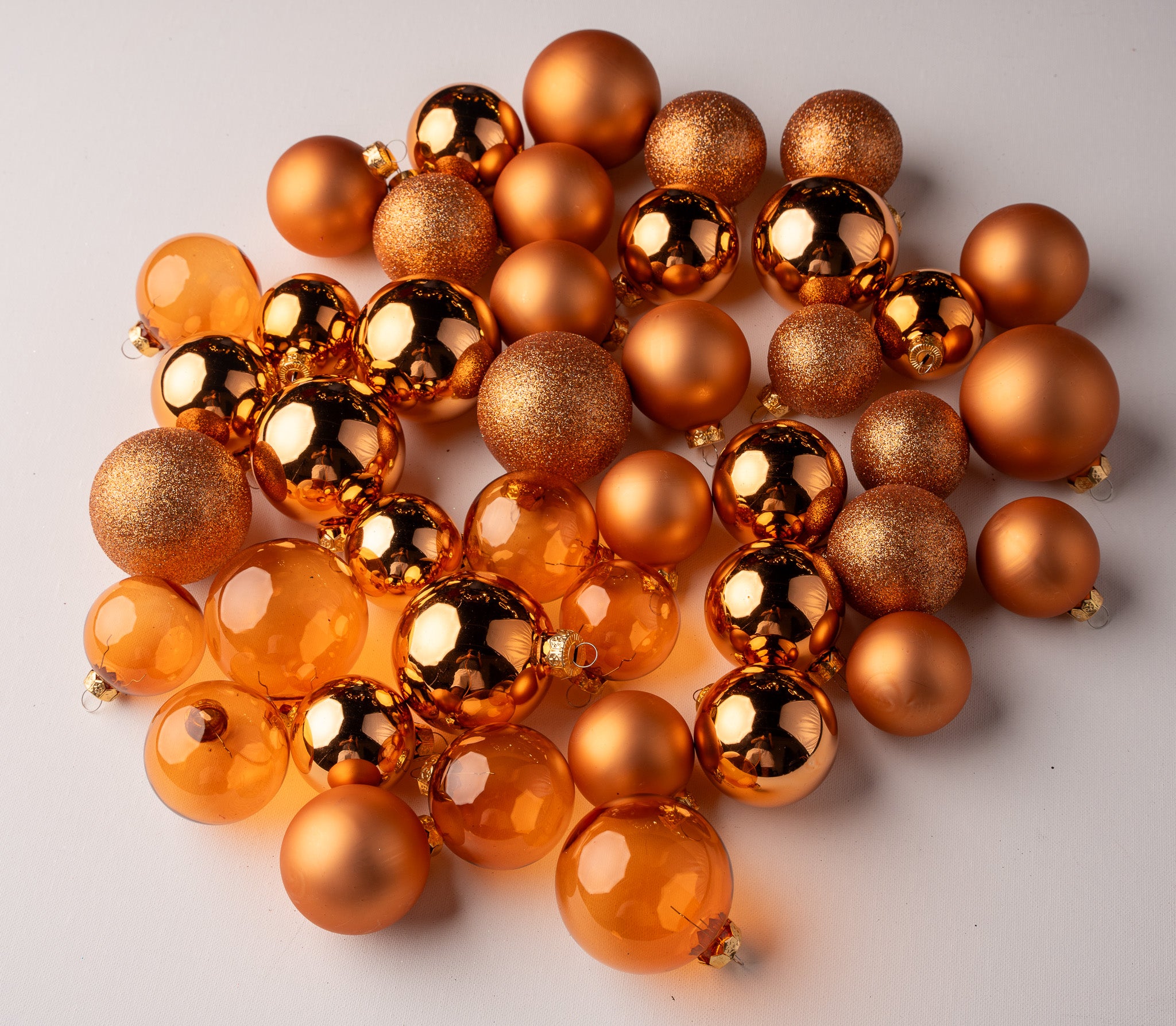 2-2.7" Assorted Glass Ornament Set Of 42