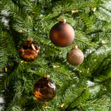 2-2.7" Assorted Glass Ornament Set Of 42