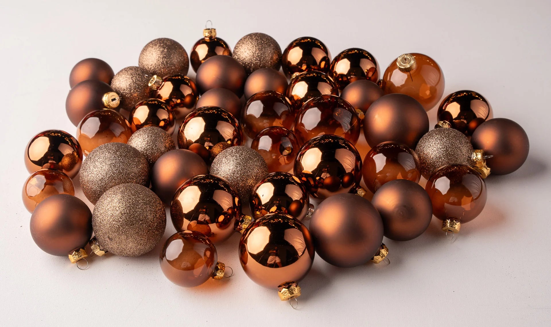 2-2.7" Assorted Glass Ornament Set Of 42