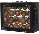 2-2.7" Assorted Glass Ornament Set Of 42