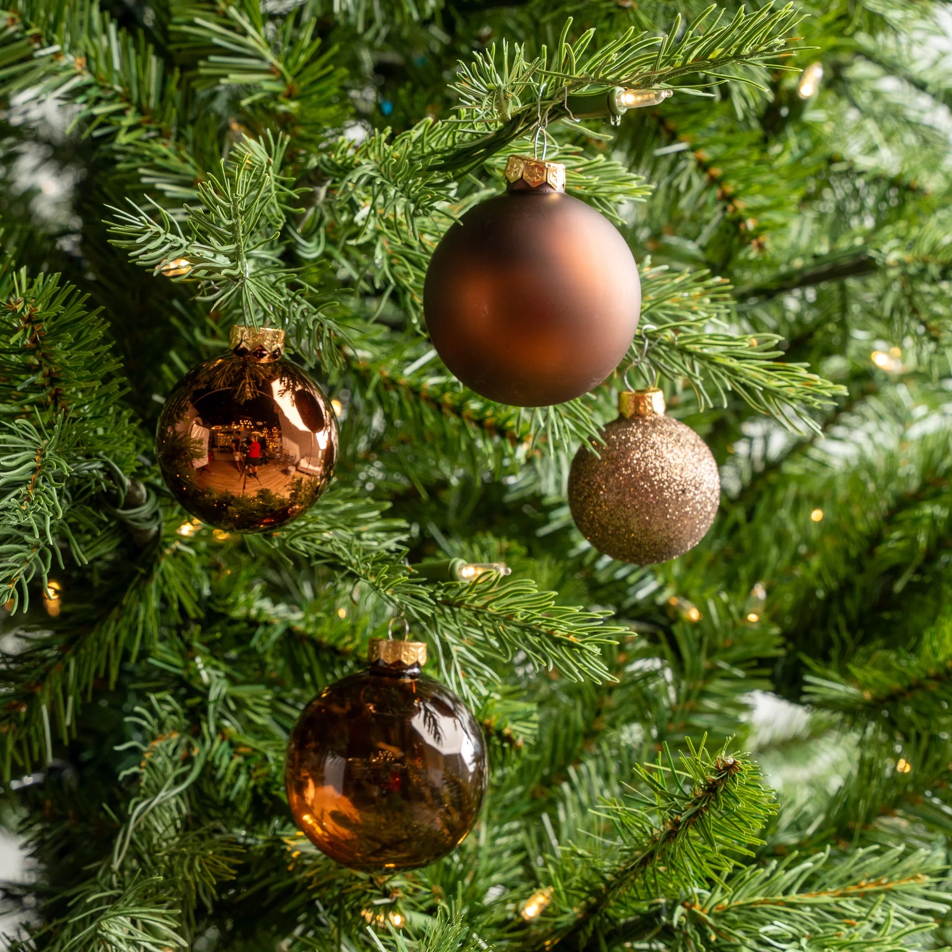 2-2.7" Assorted Glass Ornament Set Of 42