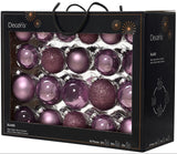 2-2.7" Assorted Glass Ornament Set Of 42