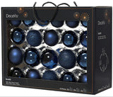 2-2.7" Assorted Glass Ornament Set Of 42