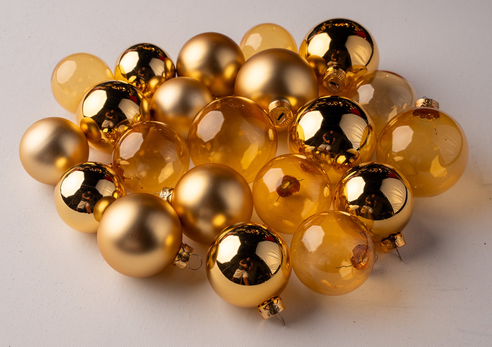 3" Assorted Glass Ornament Set Of 21