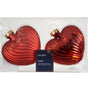 4" Red Heart Glass Ornament