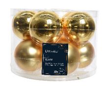 2" Shiny & Matte Glass Ball Ornament Set Of 10