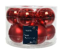 2" Shiny & Matte Glass Ball Ornament Set Of 10