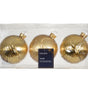 3" Gold Shiny Matte Glass Ball Ornament Set Of 3