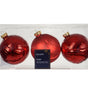 3" Red Shiny Matte Glass Ball Ornament