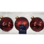 3" Oxblood Shiny Matte Glass Ball Ornament