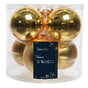 3" Gold Shiny Matte Glass Ball Ornament Set Of 6