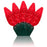 33 FT 100 LED Red C6 String Lights With Green Wire