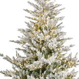 Norway Spruce Snowy Tree Pre Lit Warm White LED Lights