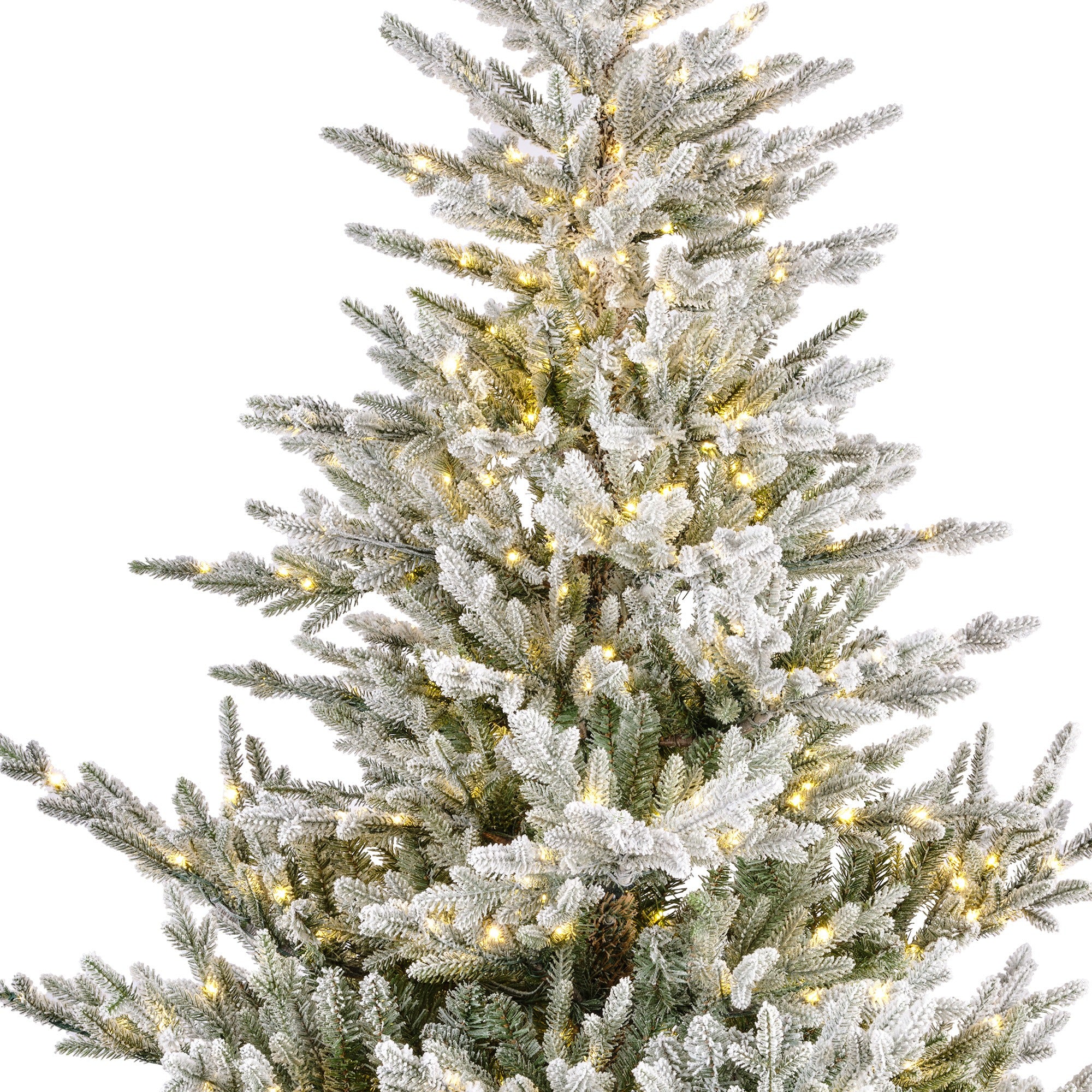 Norway Spruce Snowy Tree Pre Lit Warm White LED Lights