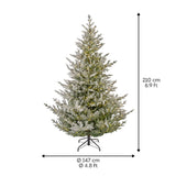 Norway Spruce Snowy Tree Pre Lit Warm White LED Lights