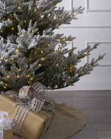 Norway Spruce Snowy Tree Pre Lit Warm White LED Lights