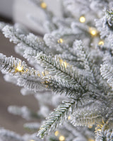 Norway Spruce Snowy Tree Pre Lit Warm White LED Lights