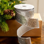 2.5" X 10YD Silver Full Glitter Ribbon