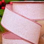 2.5" X 10YD Pink Ribbon With White Glitter