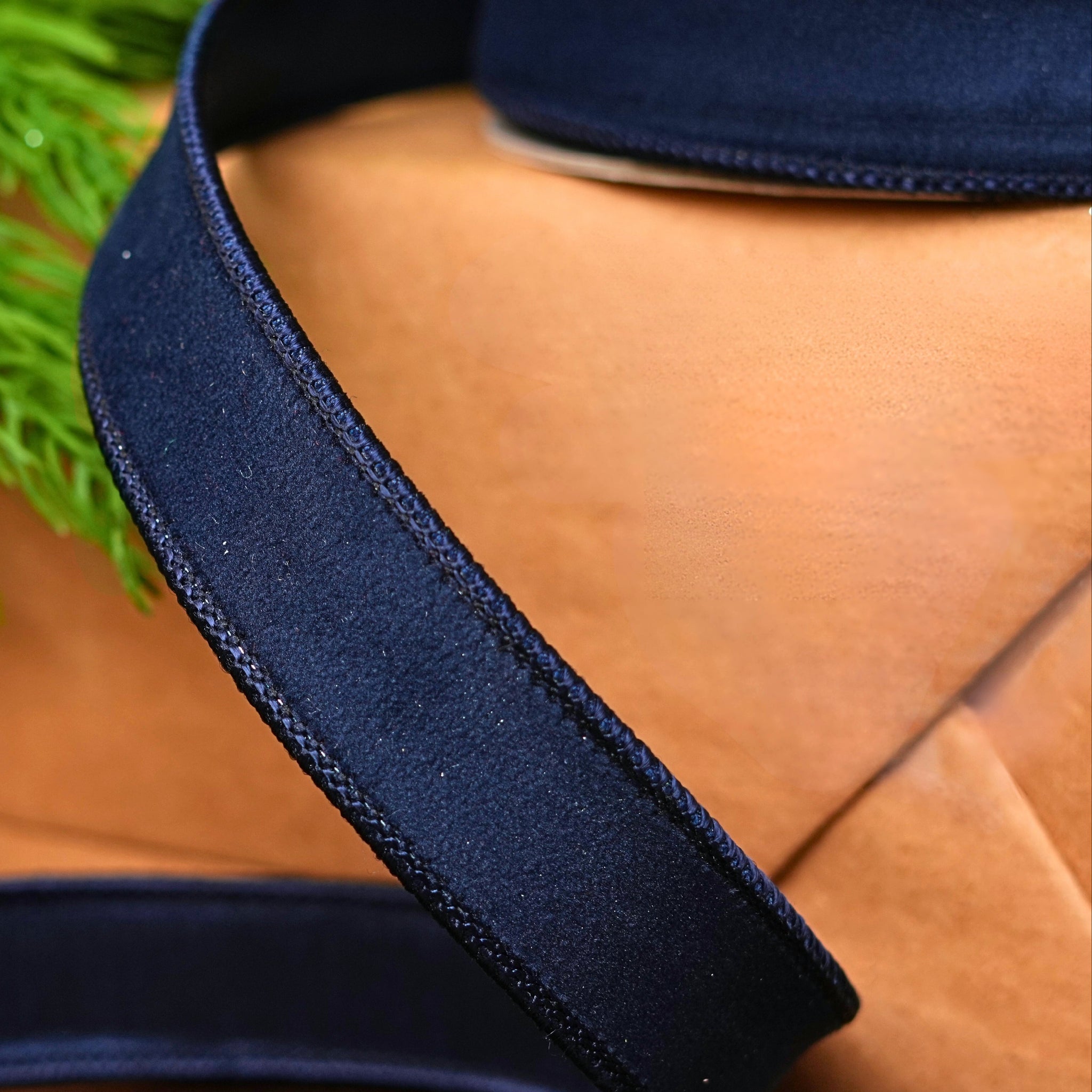 1" X 10YD Navy Velvet Ribbon