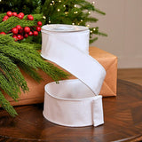 2.5" X 10YD White Velvet Ribbon