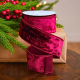2.5" X 10YD Burgundy Velvet Ribbon