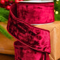 2.5" X 10YD Burgundy Velvet Ribbon