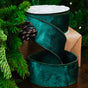 2.5" X 10YD Green Velvet Ribbon