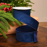 2.5" X 10YD Navy Velvet Ribbon