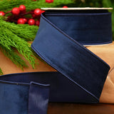 2.5" X 10YD Navy Velvet Ribbon