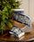 4" X 5YD Navy Velvet Ribbon With Silver Beaded Jewels