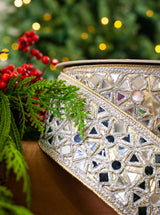 3" X 10YD Gold Mirror Trim Ribbon