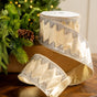4" X 10YD Light Gold With Silver Trim Ribbon