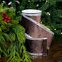 4" x 5YD Brown Velvet With Jewel Trim Ribbon
