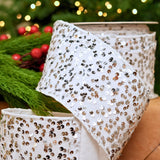 4" X 10YD White Velvet & Satin Ribbon