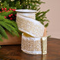 4" X 5YD Ivory Beaded Velvet Ribbon