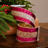 4" X 5YD Burgundy Velvet Ribbon