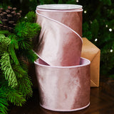 4" X 10YD Pink Velvet Ribbon