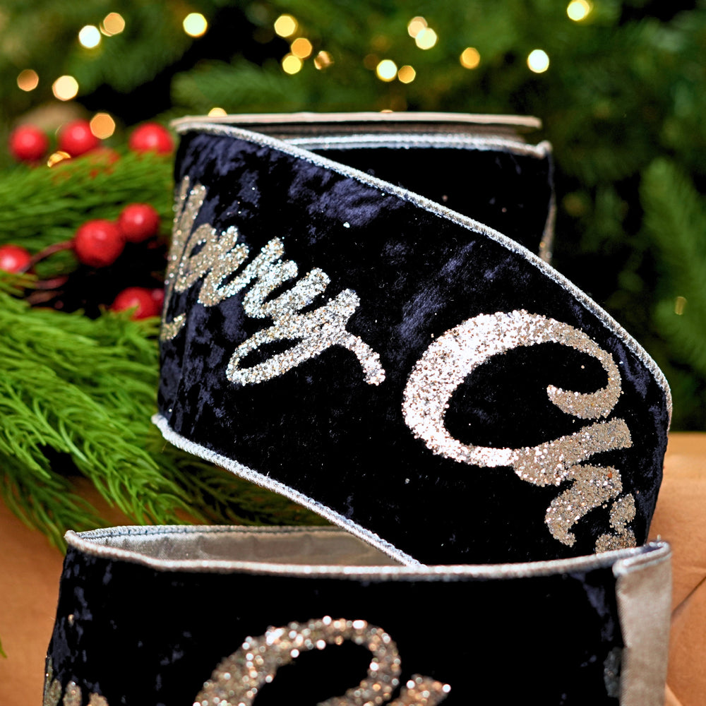 4" X 10YD Merry Christmas Ribbon