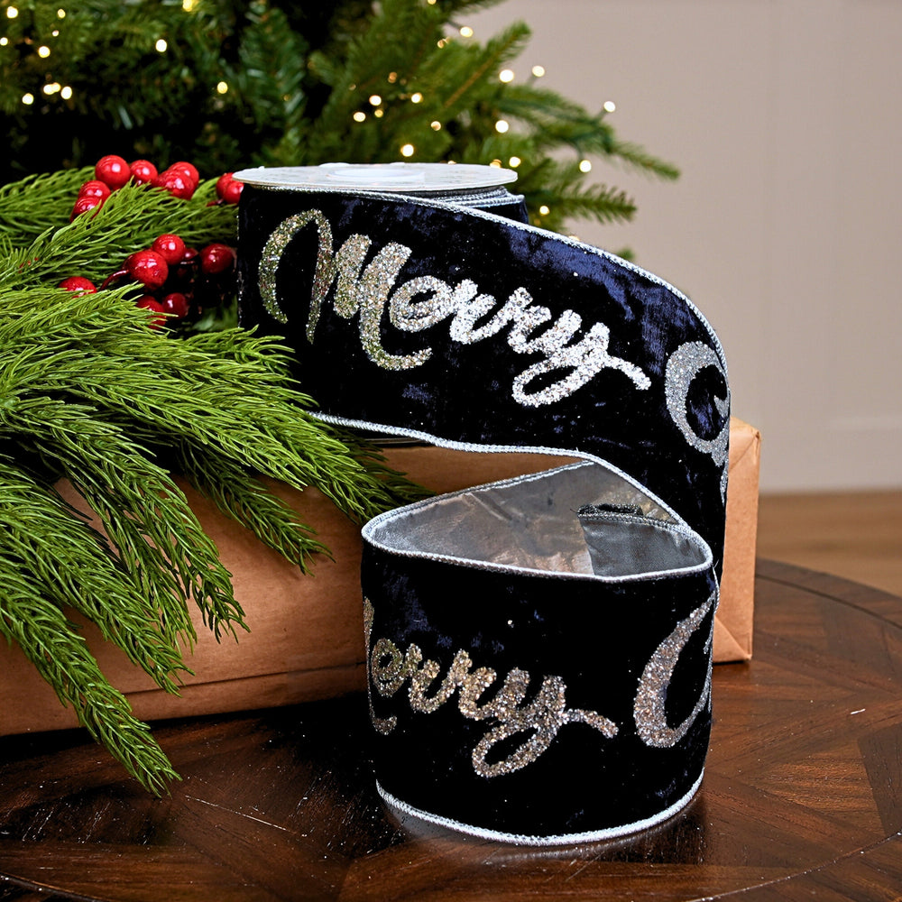 4" X 10YD Merry Christmas Ribbon