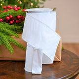 4" X 10YD White Taffeta Ribbon